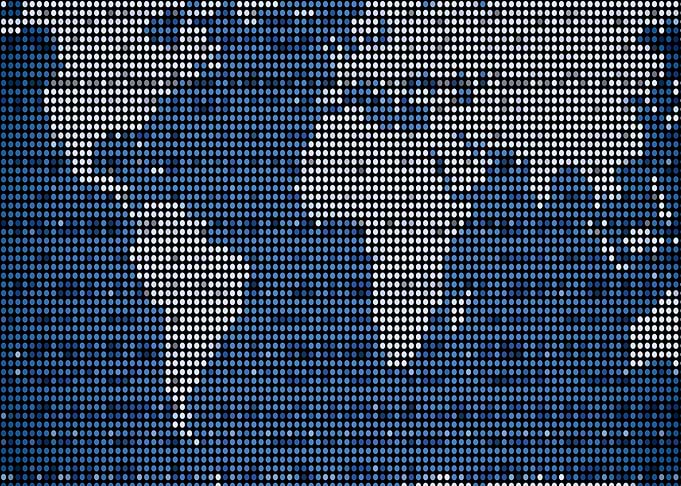Dotted World Map