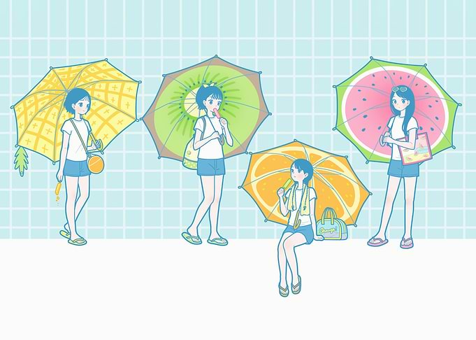 Fruit Umbrellas and Anime Girls