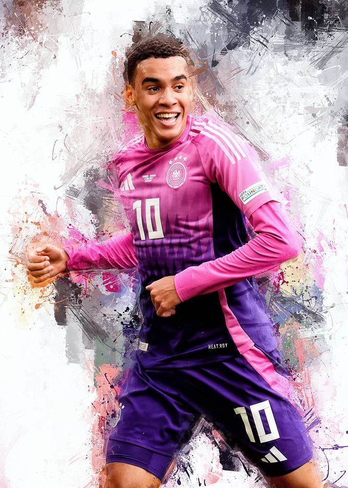 Jamal Musiala Germany Soccer Player Art
