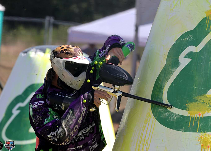 Paintball Player in Action