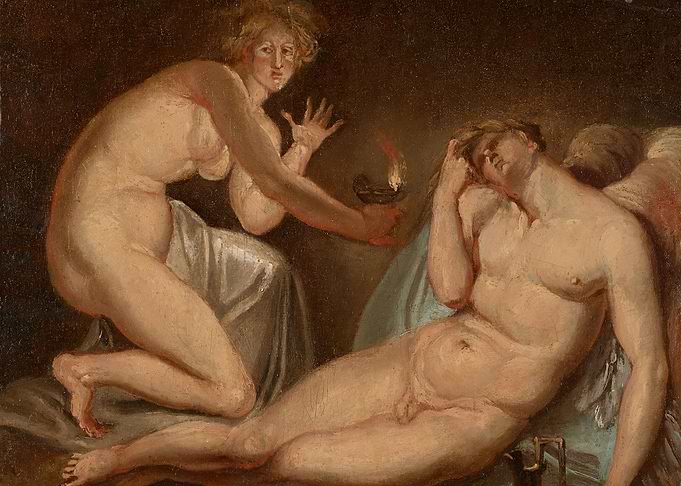 Psyche Awakening Cupid Painting