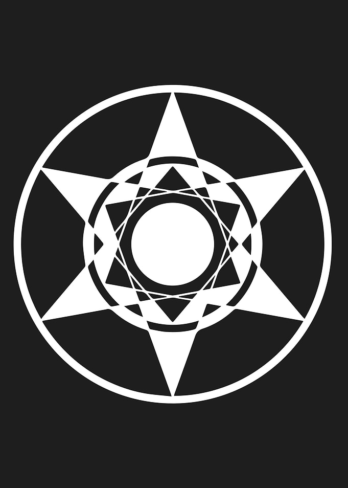 Heptagram Star Crop Circle Design