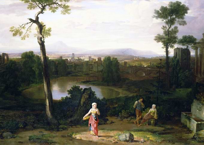 Classical Landscape with Figures and City