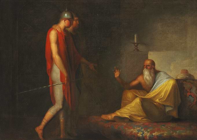 Ancient Scene with Soldiers and Elder
