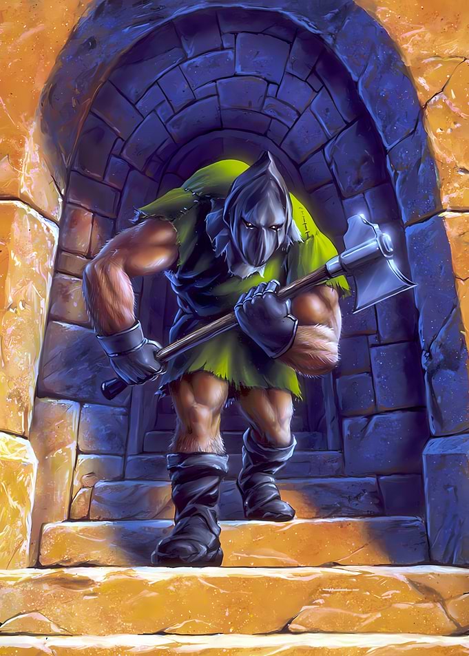 Axe in Stone Archway