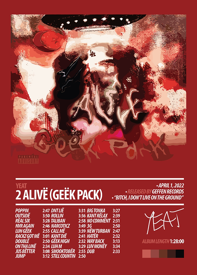 Yeat - 2 Alivë (Geëk Pack) Album Art