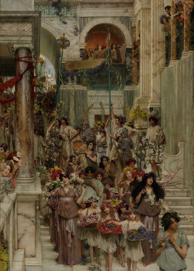A Classical Procession Painting