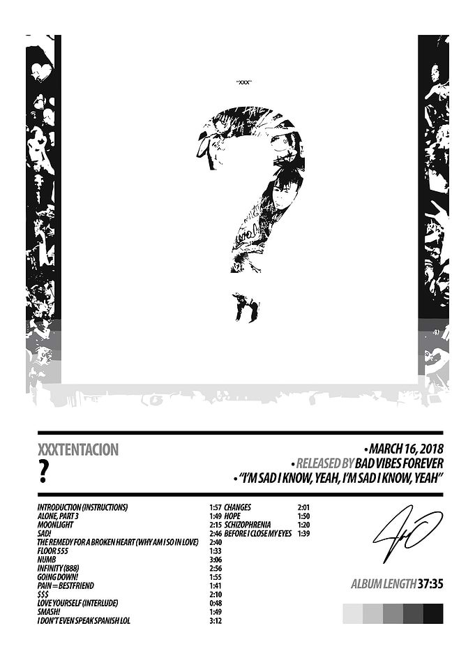 XXXTentacion - Question Mark Album Cover