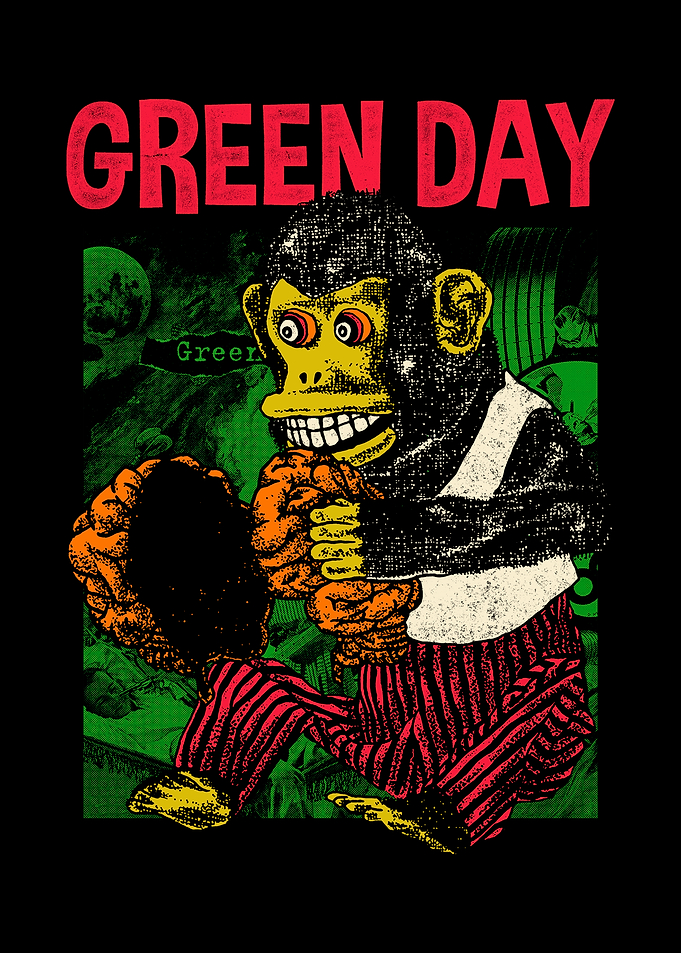 Green Day Monkey Art