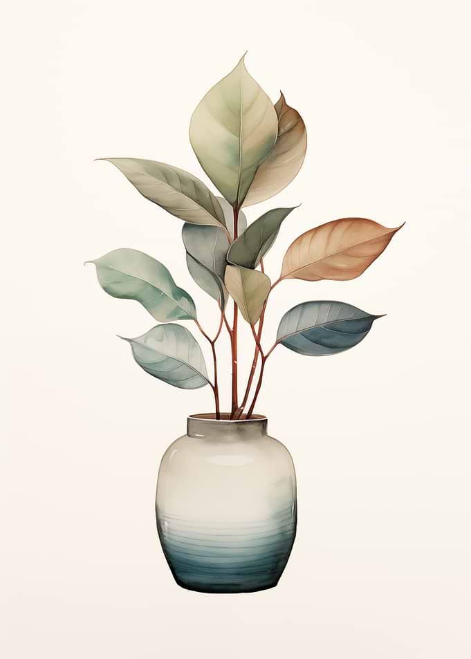 Plant in Vase Illustration