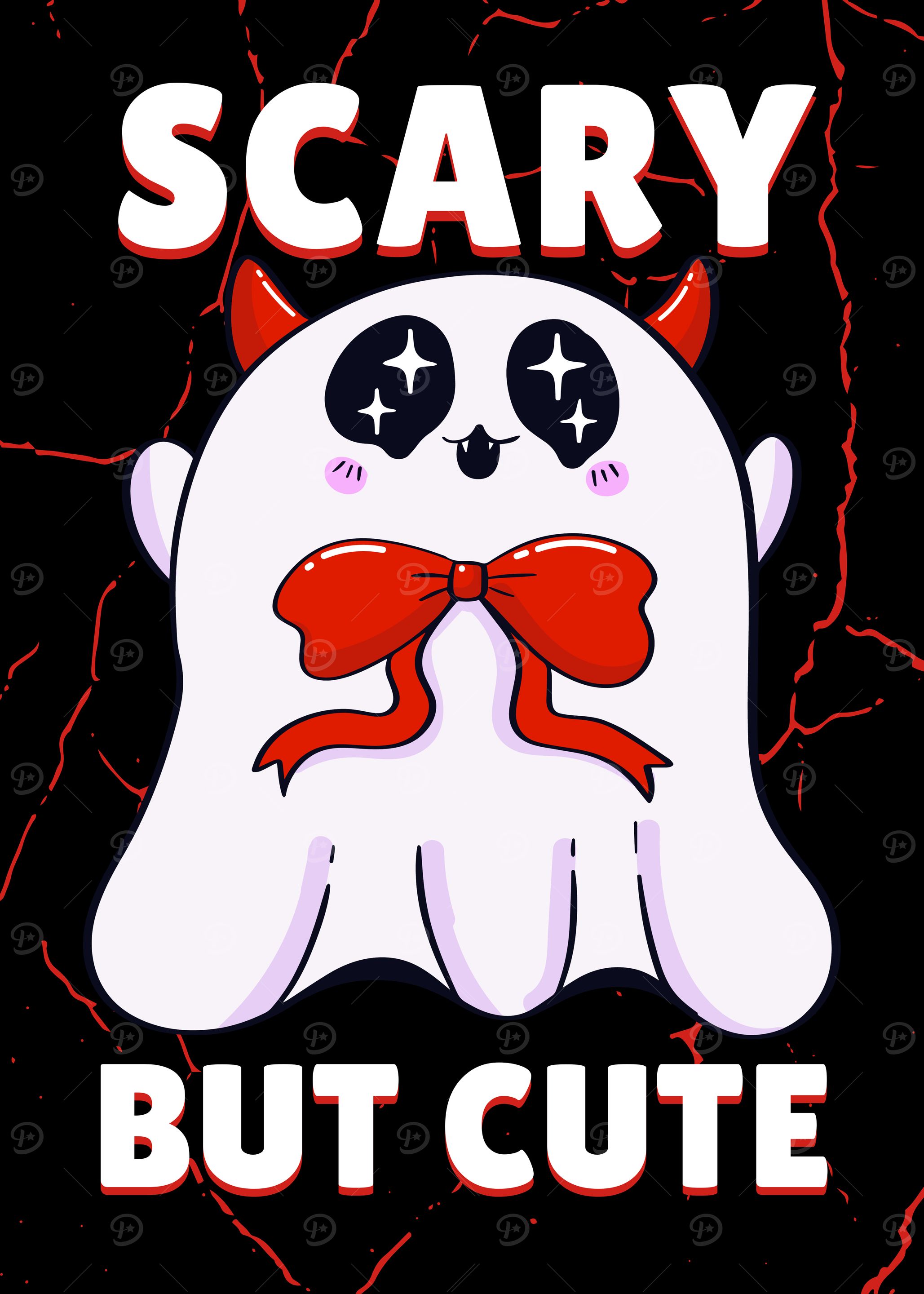 Scary But Cute Ghost Illustration