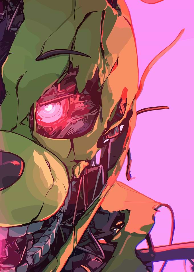 Springtrap close-up digital art