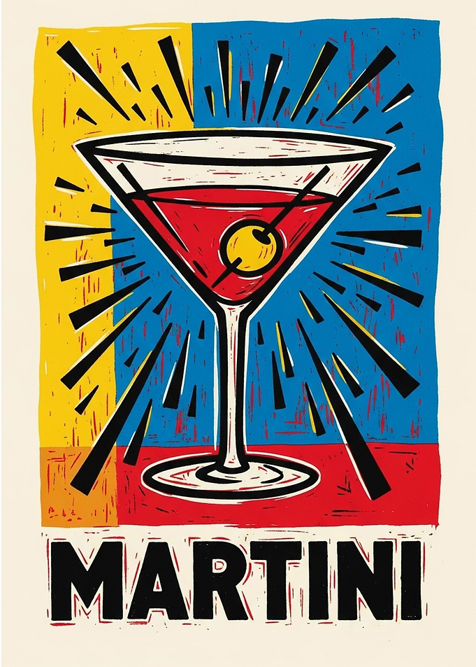 Martini Cocktail Pop Art Print