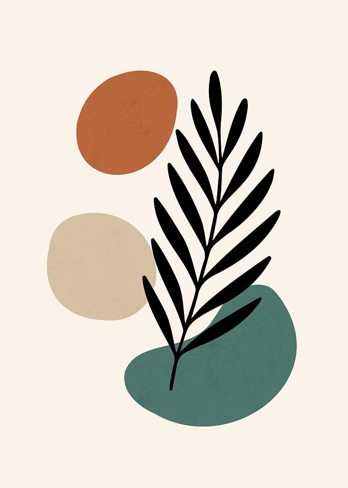 Abstract Leaf and Shapes Art