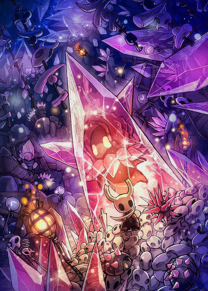 Hollow Knight Crystal Peak Illustration