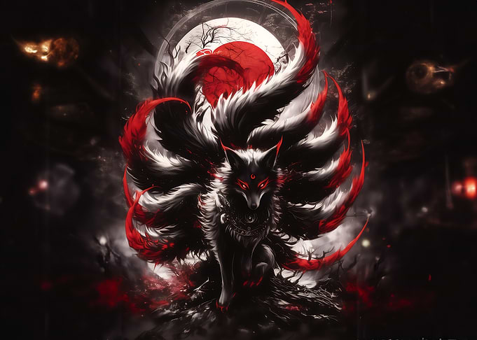 Nine-tailed Fox Digital Art