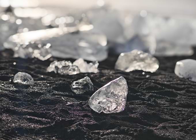 Ice on Black Sand Beach