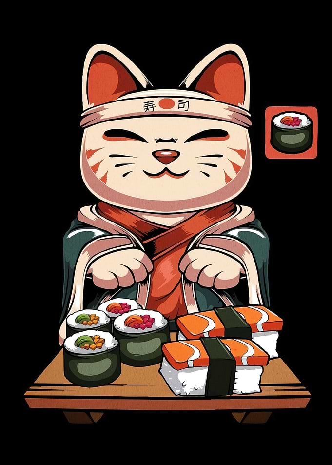 Sushi Cat Animal
