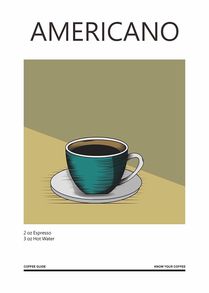 Americano Coffee Illustration