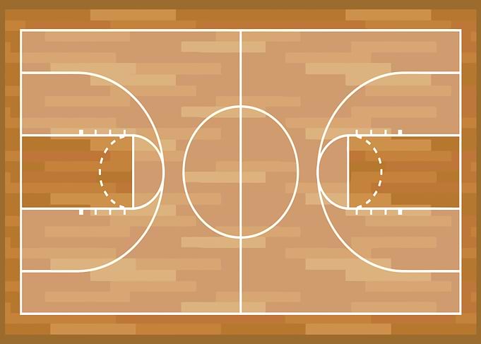 Basketball Court Illustration