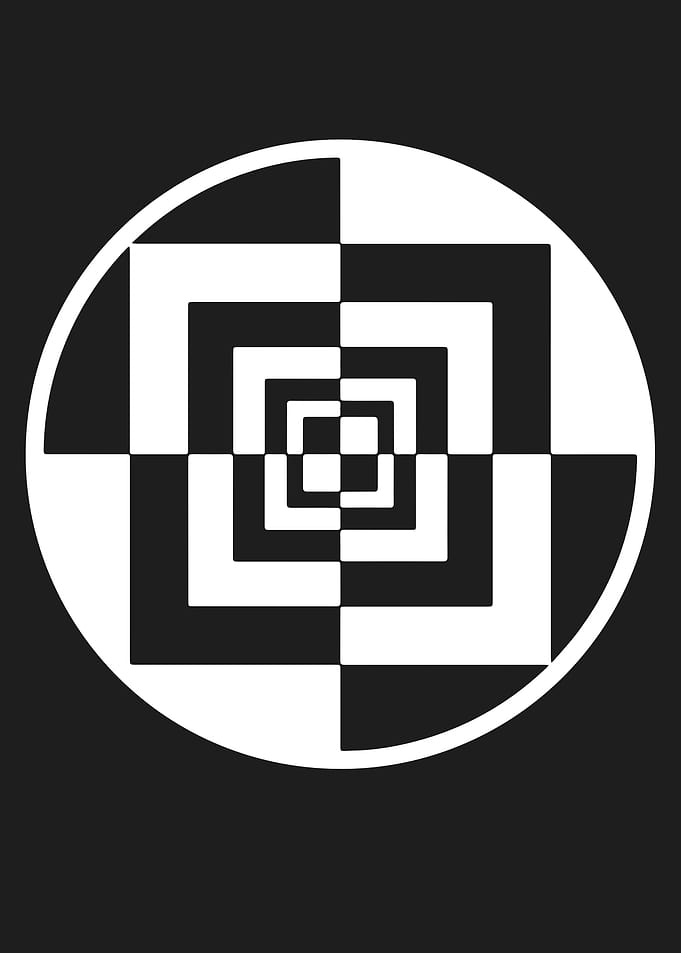 Hypnotic Checkerboard Tunnel