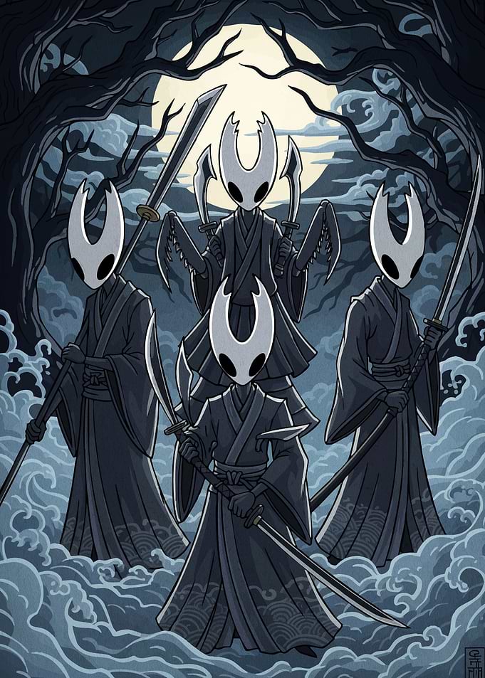 Hollow Knight Samurai Moonlight