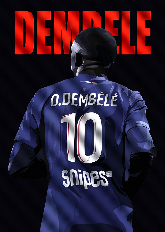 Ousmane Dembélé Soccer Poster