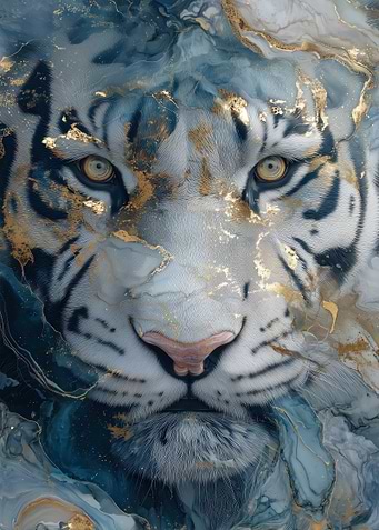 Abstract Tiger Portrait