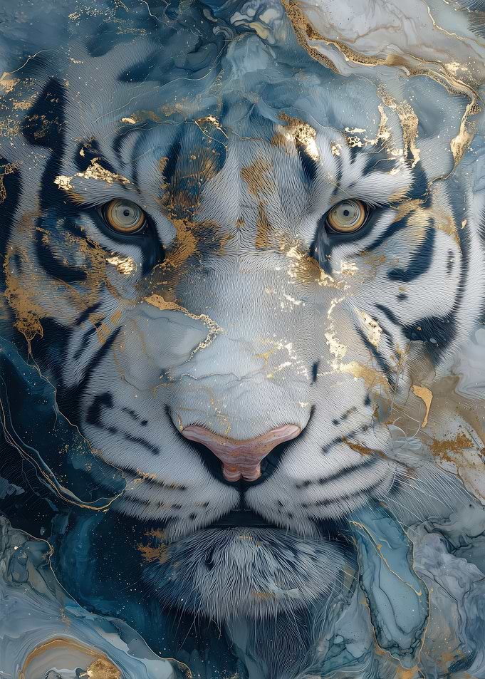 Abstract Tiger Portrait