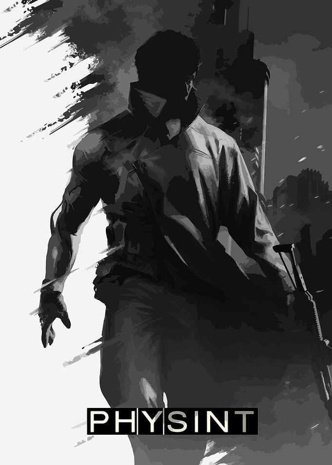 Physint: Monochrome Action Illustration