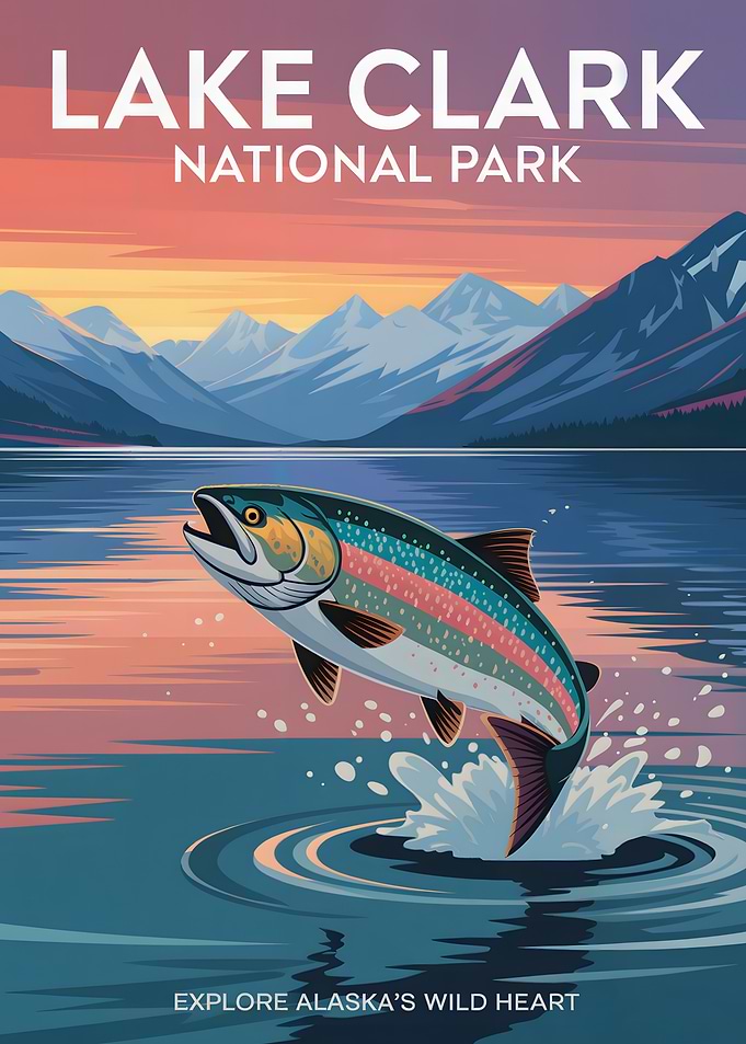 Lake Clark National Park Poster Art