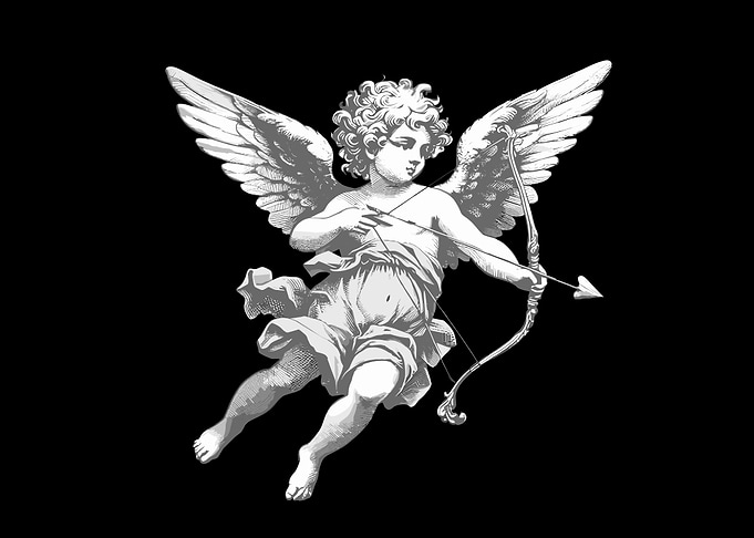 Cupid with Bow and Arrow