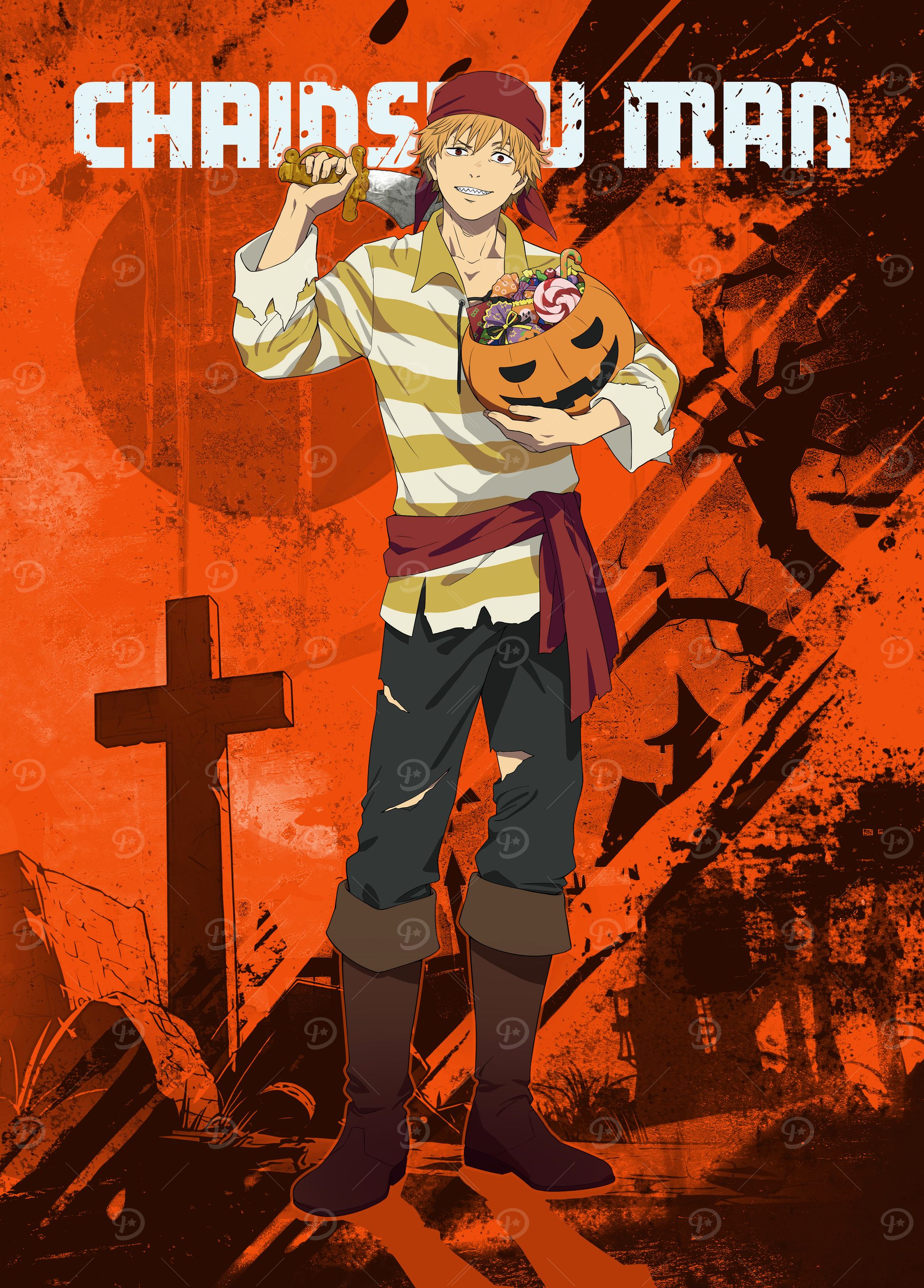 Chainsaw Man: Denji's Halloween Haul Logo