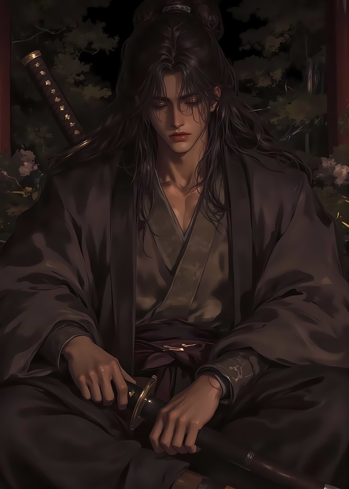 Samurai Warrior in Contemplation