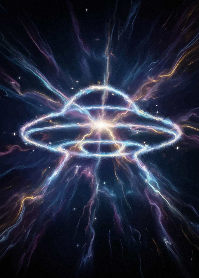 UFO in Space Digital Art