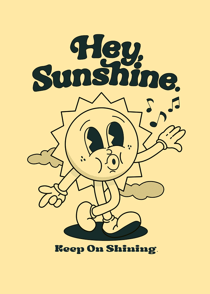 Hey Sunshine Cartoon Illustration
