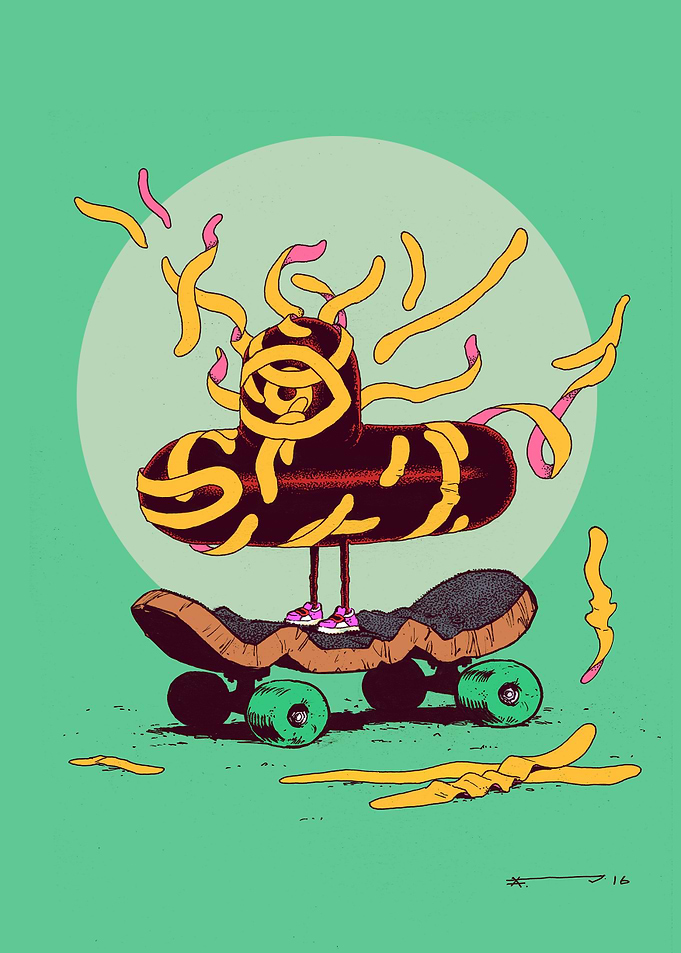 Happy Skateboard Mamba