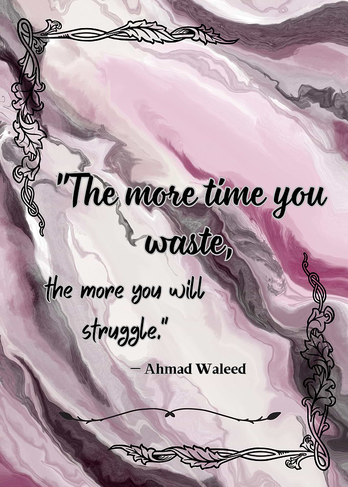 Motivational Quote on Marble Background