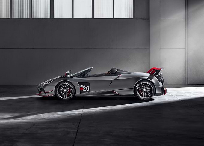 Silver Pagani Huayra Roadster BC