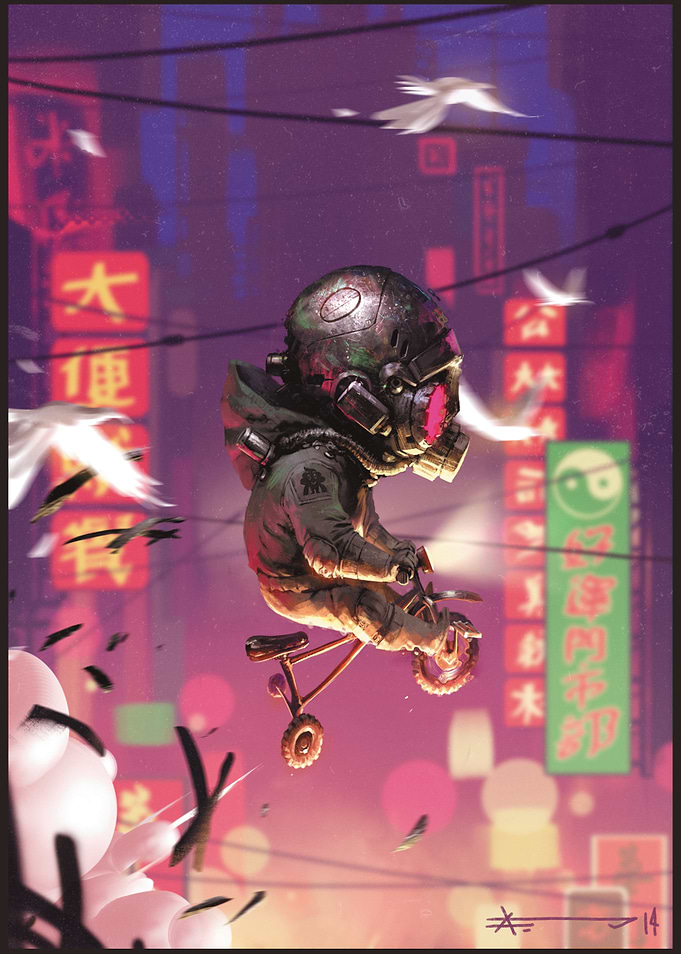 Cyberpunk Mech Rush Rider