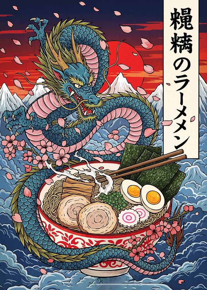 Dragon Ramen Bowl Japanese