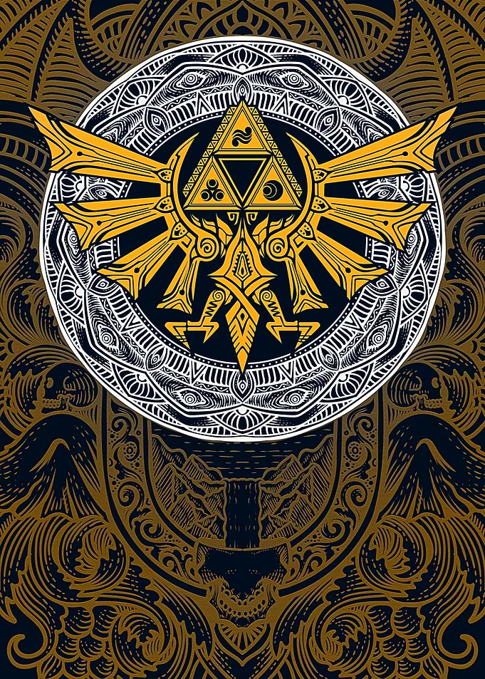 Zelda Triforce Crest Mandala Art
