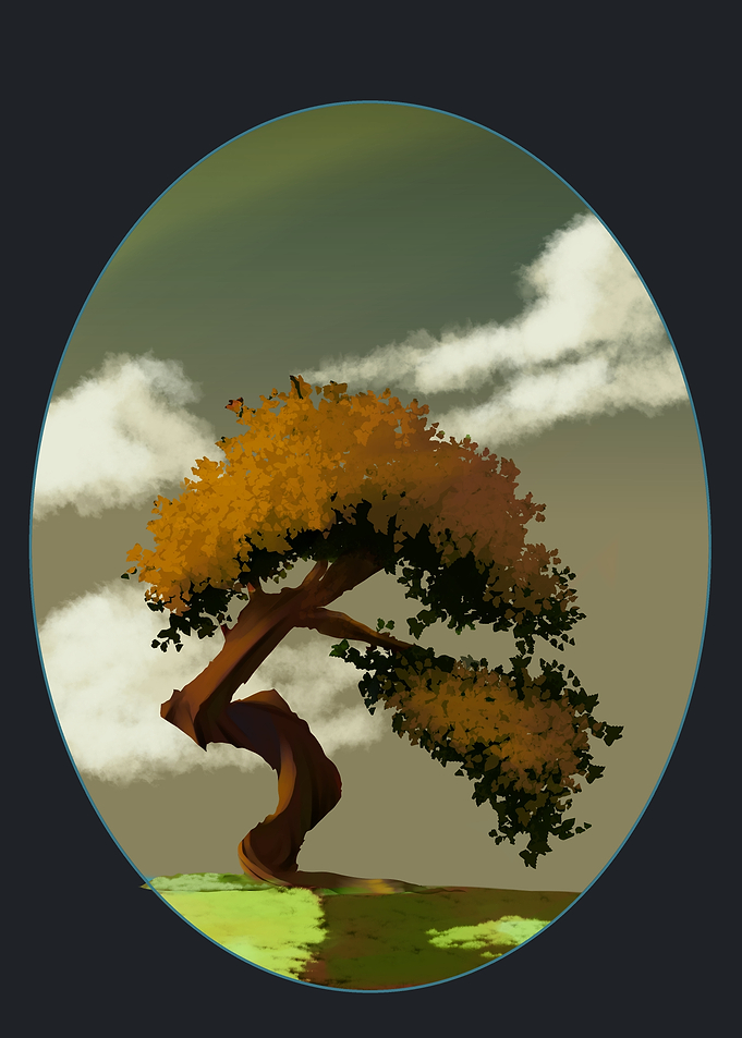 Stylized Tree in the Evening