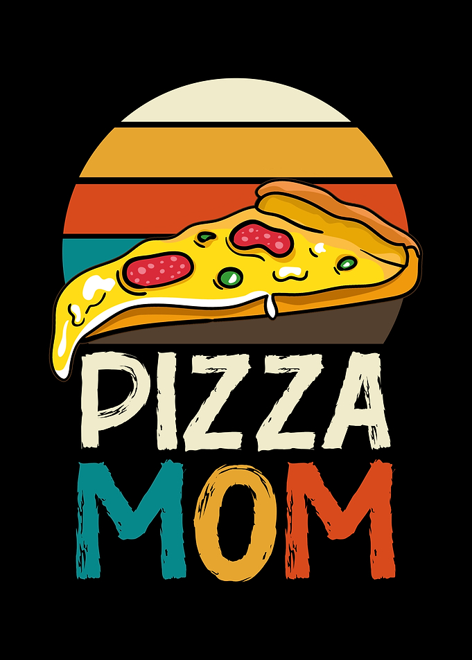 Pizza Mom Retro Design