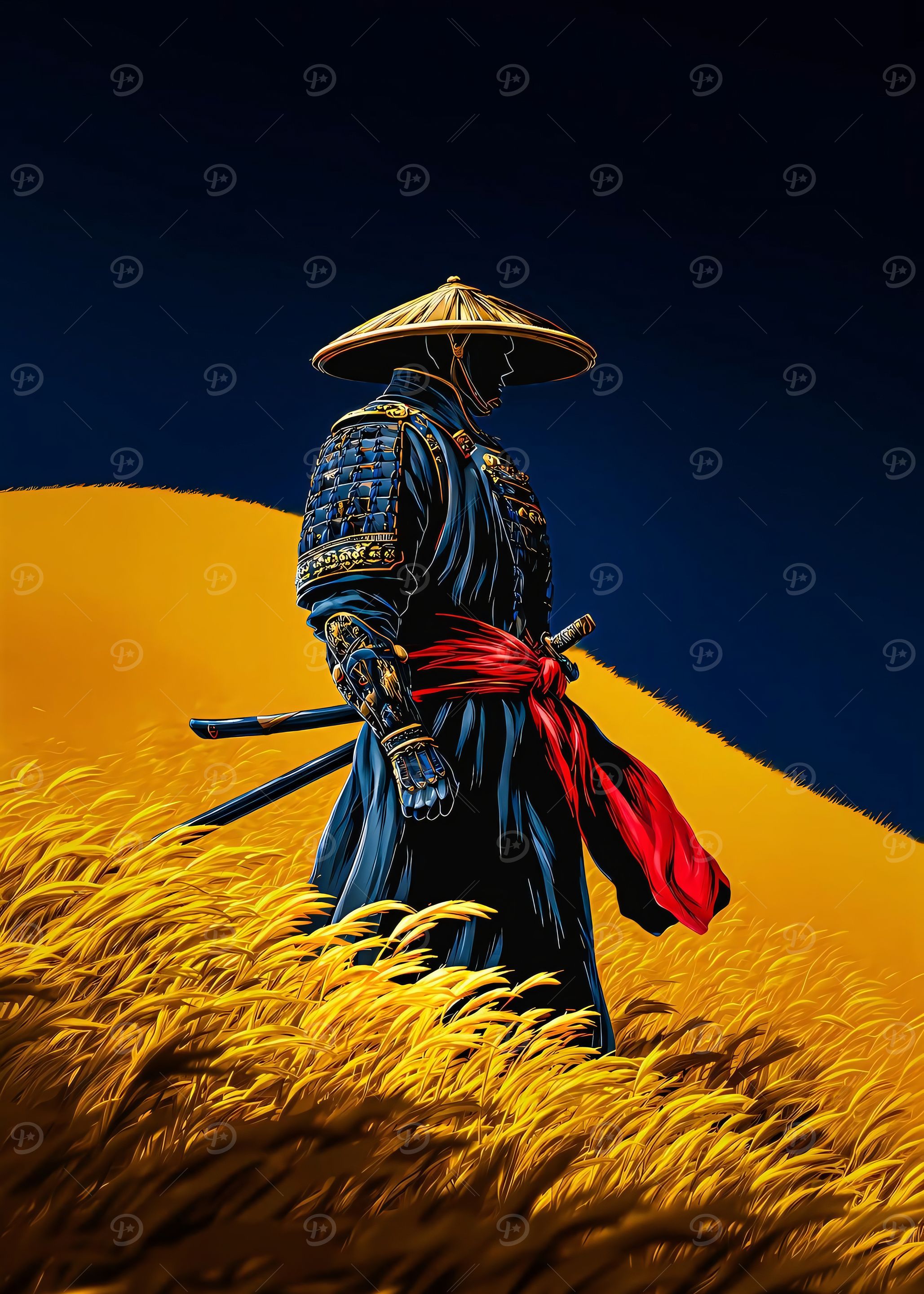 Samurai in Golden Field