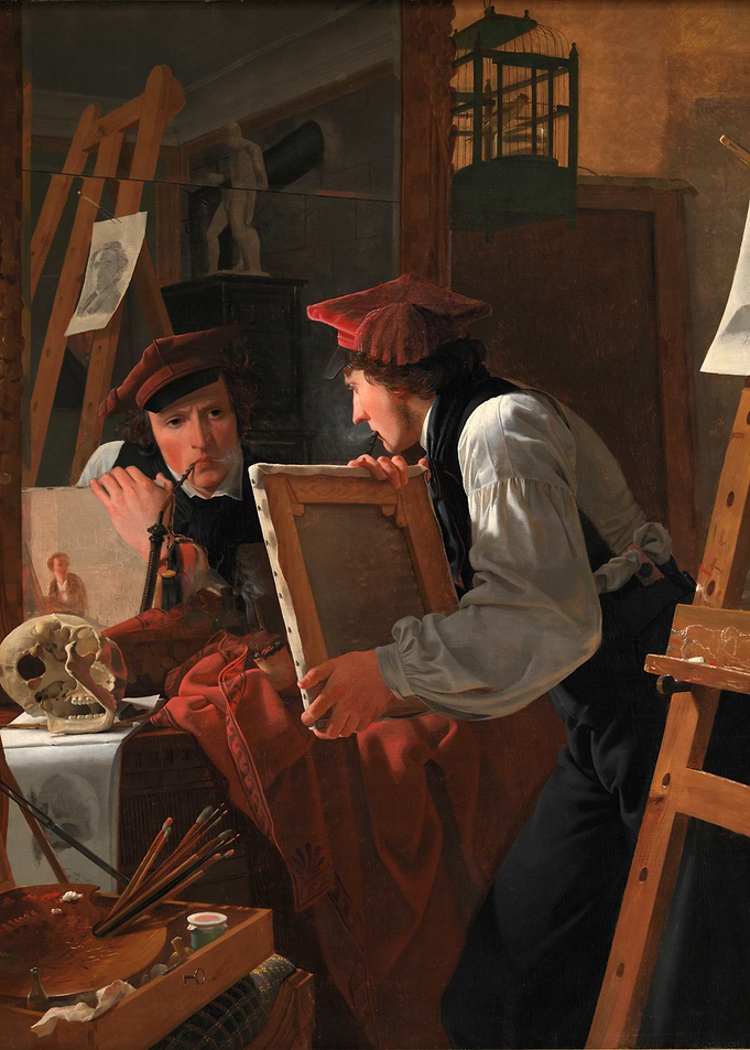 Artist in His Studio Painting