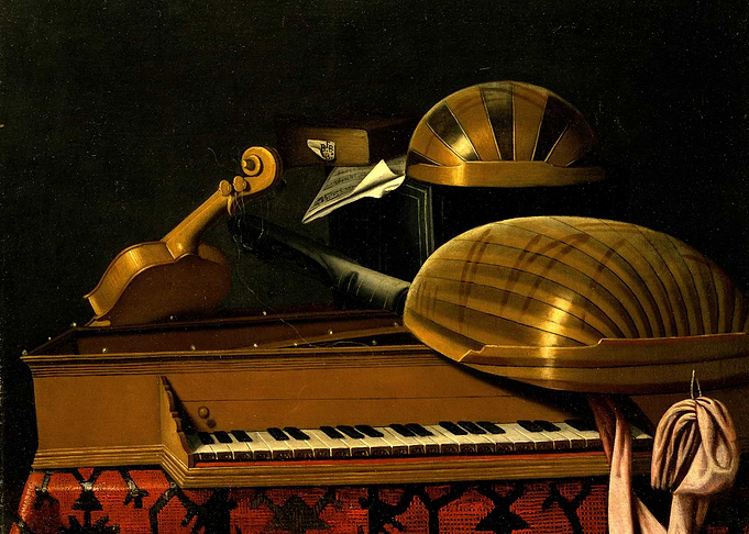 Musical Instruments Still Life Painting