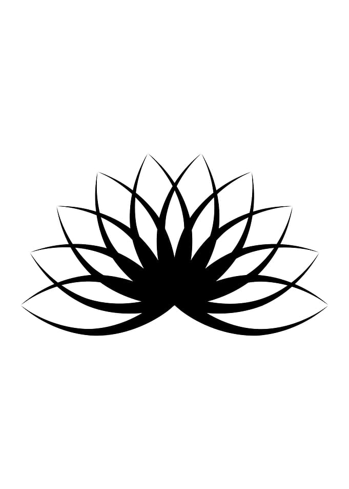 Black Lotus Flower Silhouette
