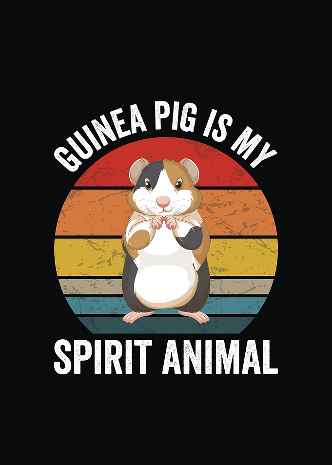 Guinea Pig Spirit Animal Retro Rodent Design