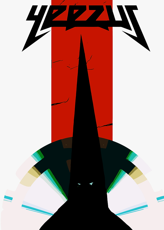 Kanye West Yeezus Black Figure with Red Stripe